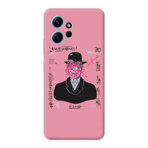Xiaomi Redmi Note 12 4G Awes Pink Colored Silicone TPU Θήκη