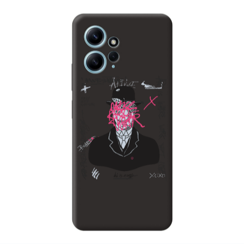 Xiaomi Redmi Note 12 4G Awes Black Colored Silicone TPU Θήκη