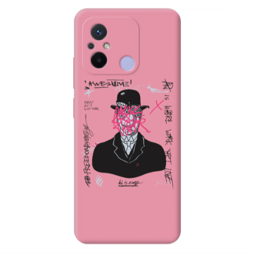 Xiaomi Redmi 12C Awes Pink Colored Silicone TPU Θήκη