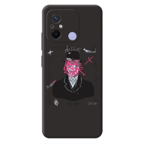 Xiaomi Redmi 12C Awes Black Colored Silicone TPU Θήκη