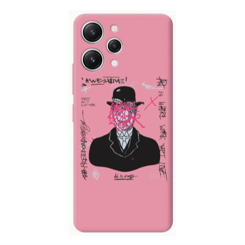 Xiaomi Redmi 12 Awes Pink Colored Silicone TPU Θήκη