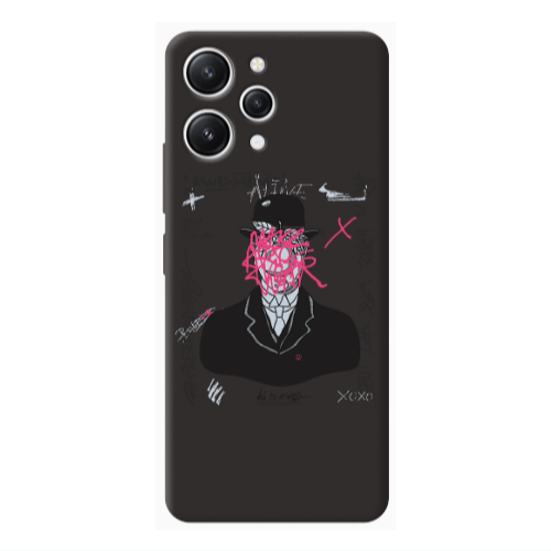 Xiaomi Redmi 12 Awes Black Colored Silicone TPU Θήκη