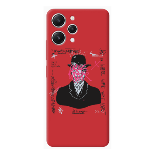 Xiaomi Redmi 12 Awes Red Colored Silicone TPU Θήκη