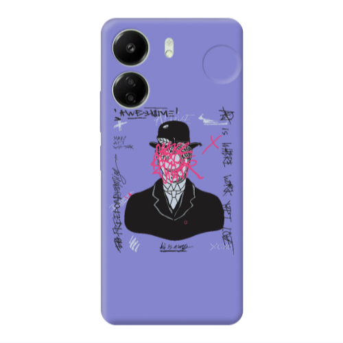 Xiaomi Redmi 13C Awes Purple Colored Silicone TPU Θήκη