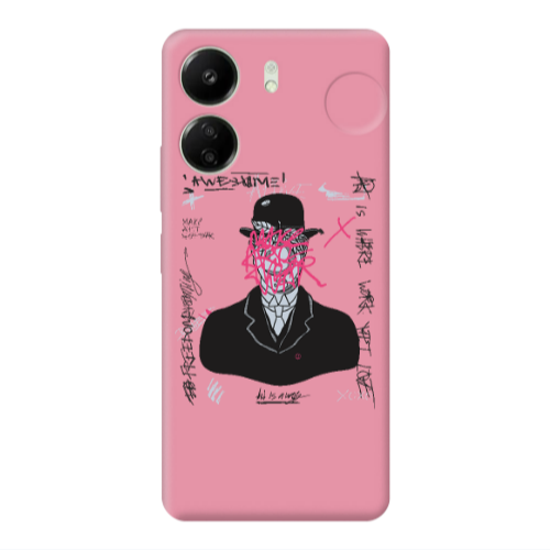 Xiaomi Redmi 13C Awes Pink Colored Silicone TPU Θήκη