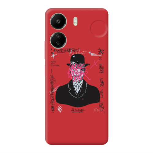 Xiaomi Redmi 13C Awes Red Colored Silicone TPU Θήκη