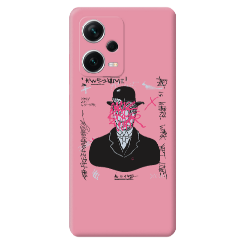 Xiaomi Poco X5 Awes Pink Colored Silicone TPU Θήκη