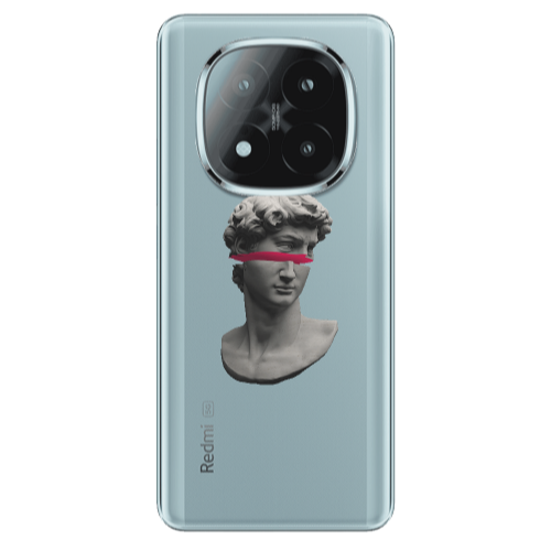 Xiaomi Redmi Note 14 Pro + 5g Half statue Transparent Silicone TPU Θήκη