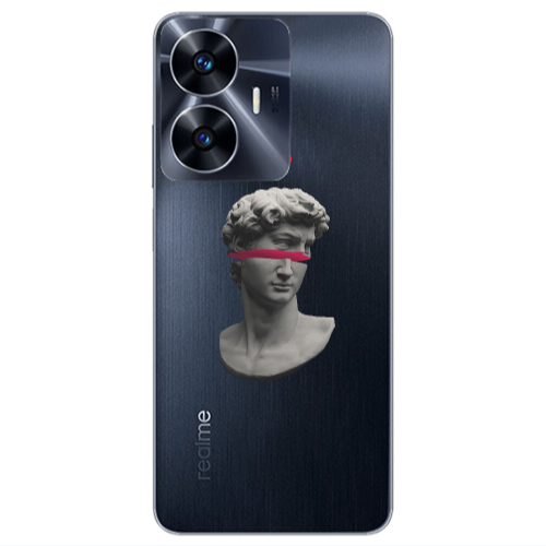 Realme Note 50 Half statue Transparent Silicone TPU Θήκη