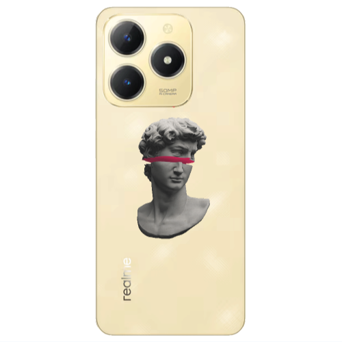 Realme C61 Half statue Transparent Silicone TPU Θήκη