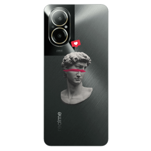 Realme C67 Half statue Transparent Silicone TPU Θήκη