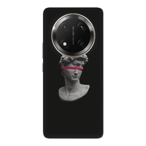 Honor Magic 7 Lite Half statue Black Colored Silicone TPU Θήκη