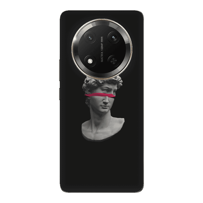 Honor Magic 7 Lite Half statue Black Colored Silicone TPU Θήκη