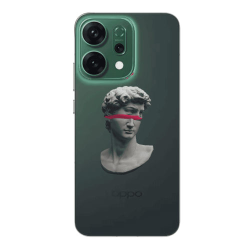 Oppo RENO 14 Half statue Transparent Silicone TPU Θήκη