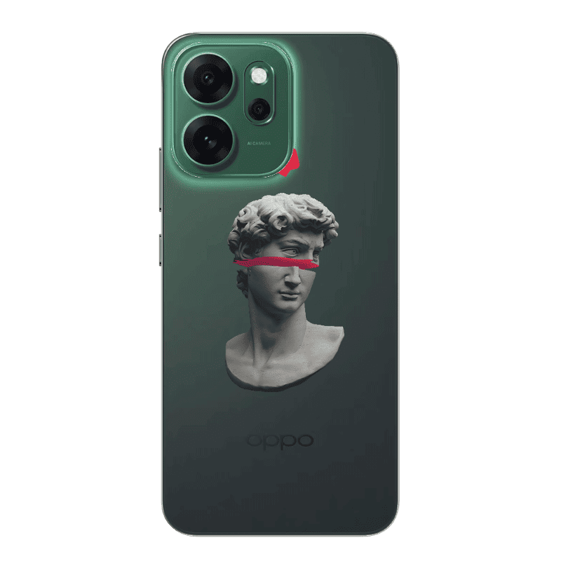 Oppo 14 F Half statue Transparent Silicone TPU Θήκη