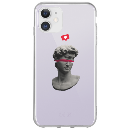 Apple iPhone 12 Half statue Transparent Silicone TPU Θήκη