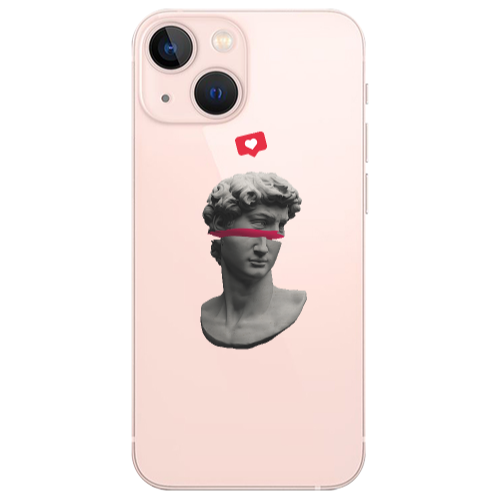 Apple iPhone 13 Half statue Transparent Silicone TPU Θήκη