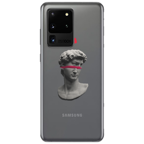 Samsung S20 Ultra Half statue Transparent Silicone TPU Θήκη