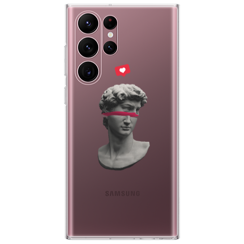 Samsung S22 Ultra Half statue Transparent Silicone TPU Θήκη