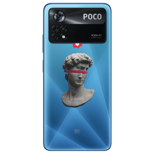 Xiaomi Poco X4 Pro Half statue Transparent Silicone TPU Θήκη