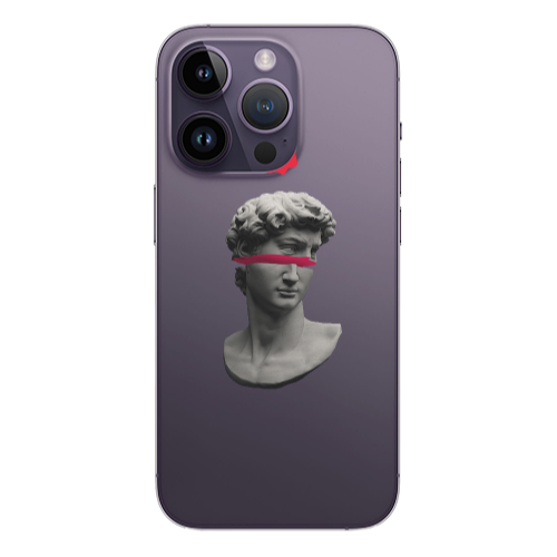 Apple iPhone 14 Pro Max Half statue Transparent Silicone TPU Θήκη