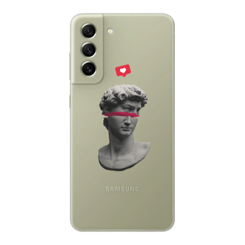Samsung S21 FE Half statue Transparent Silicone TPU Θήκη