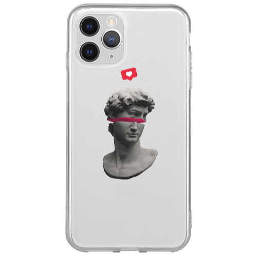Apple iPhone 12 Pro Max Half statue Transparent Silicone TPU Θήκη