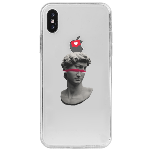 Apple iPhone Xs Max Half statue Transparent Silicone TPU Θήκη