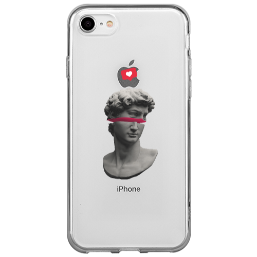 Apple iPhone 7 Half statue Transparent Silicone TPU Θήκη