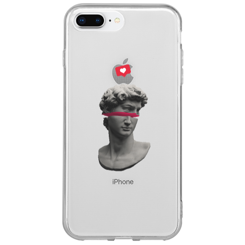 Apple iPhone 7 Plus Half statue Transparent Silicone TPU Θήκη