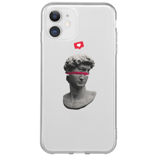 Apple iPhone 12 Mini Half statue Transparent Silicone TPU Θήκη