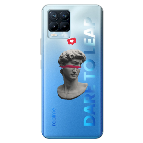 Realme 8 Pro Half statue Transparent Silicone TPU Θήκη
