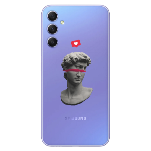 Samsung A34 Half statue Transparent Silicone TPU Θήκη