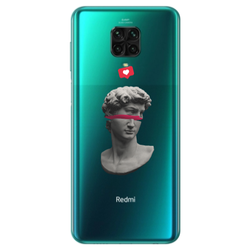 Xiaomi Redmi Note 9S Half statue Transparent Silicone TPU Θήκη