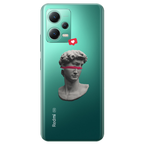 Xiaomi Redmi Note 12 Pro 5G Half statue Transparent Silicone TPU Θήκη