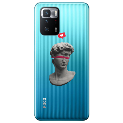 Xiaomi Poco X3 GT Half statue Transparent Silicone TPU Θήκη