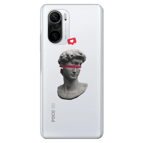 Xiaomi Poco F3 Half statue Transparent Silicone TPU Θήκη