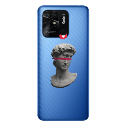 Xiaomi Poco C40 Half statue Transparent Silicone TPU Θήκη