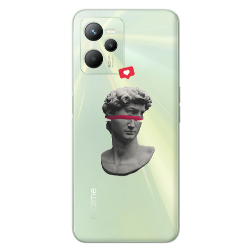 Realme C35 Half statue Transparent Silicone TPU Θήκη
