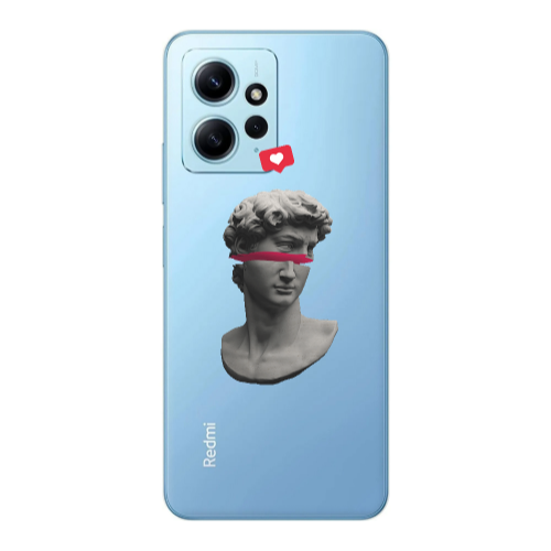 Xiaomi Redmi Note 12 4G Half statue Transparent Silicone TPU Θήκη