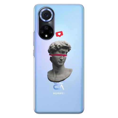 Huawei Nova 9 Half statue Transparent Silicone TPU Θήκη