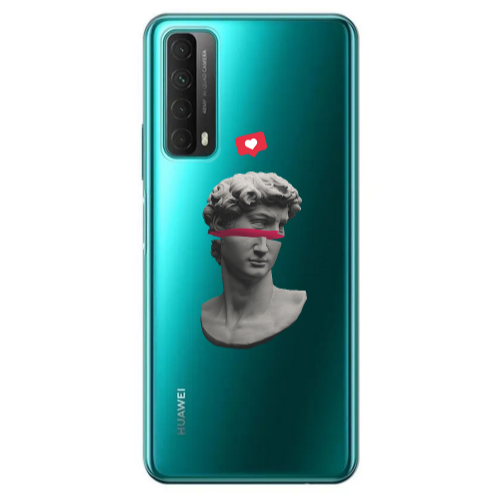 Huawei P Smart 2021 Half statue Transparent Silicone TPU Θήκη