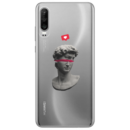 Huawei P30 Half statue Transparent Silicone TPU Θήκη
