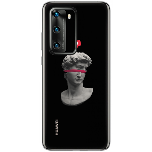 Huawei P40 Half statue Transparent Silicone TPU Θήκη