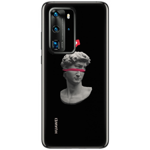 Huawei P40 Pro Half statue Transparent Silicone TPU Θήκη