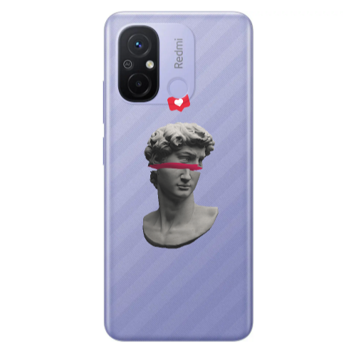 Xiaomi Redmi 12C Half statue Transparent Silicone TPU Θήκη