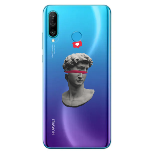 Huawei P30 Lite Half statue Transparent Silicone TPU Θήκη
