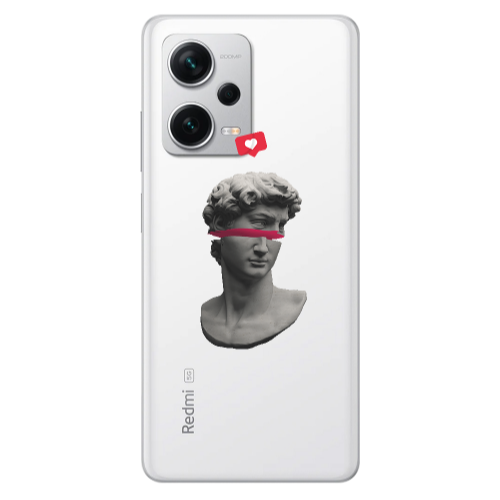 Xiaomi Redmi Note 12 5G Half statue Transparent Silicone TPU Θήκη