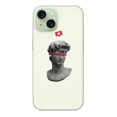 Apple iPhone 15 Half statue Transparent Silicone TPU Θήκη