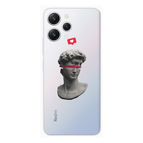 Xiaomi Redmi 12 Half statue Transparent Silicone TPU Θήκη